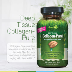 Graphic illustrating skin nourishment and collagen benefits