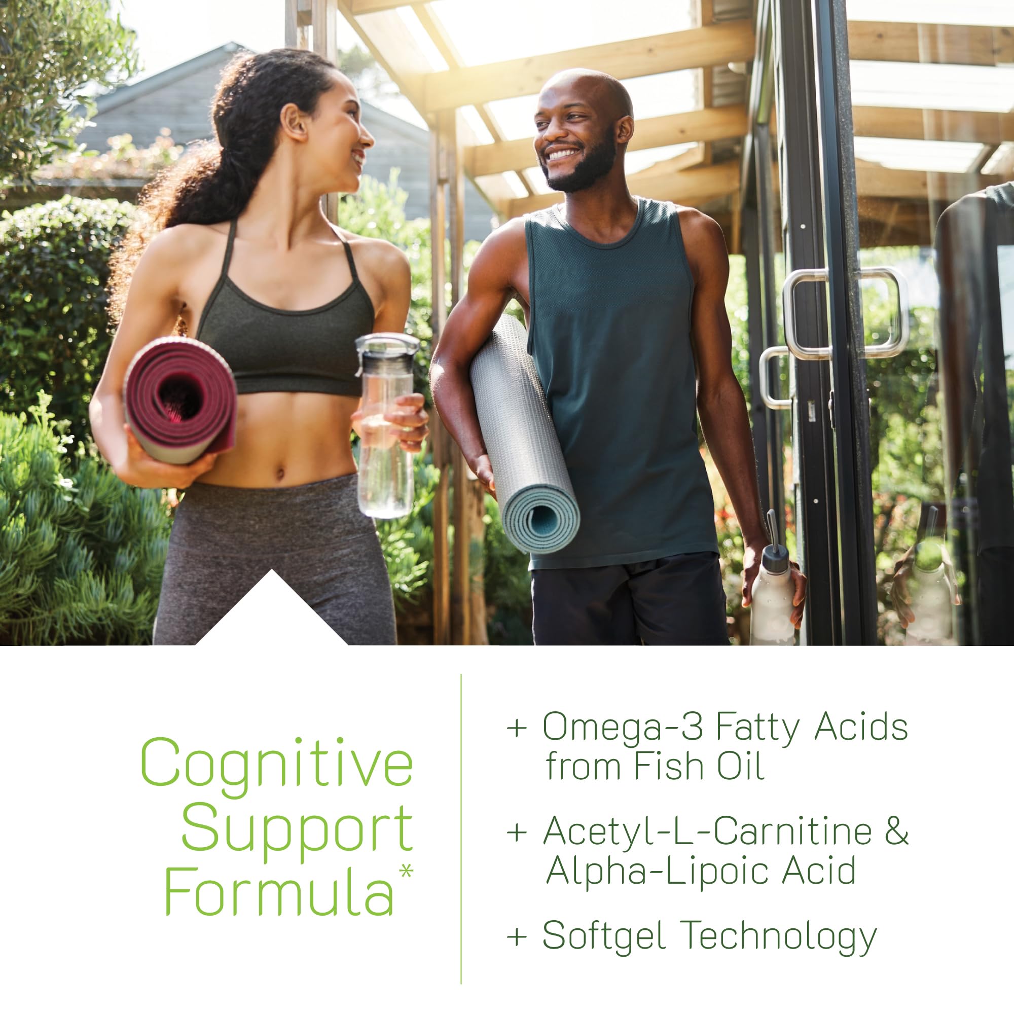 Brain graphic representing memory and focus