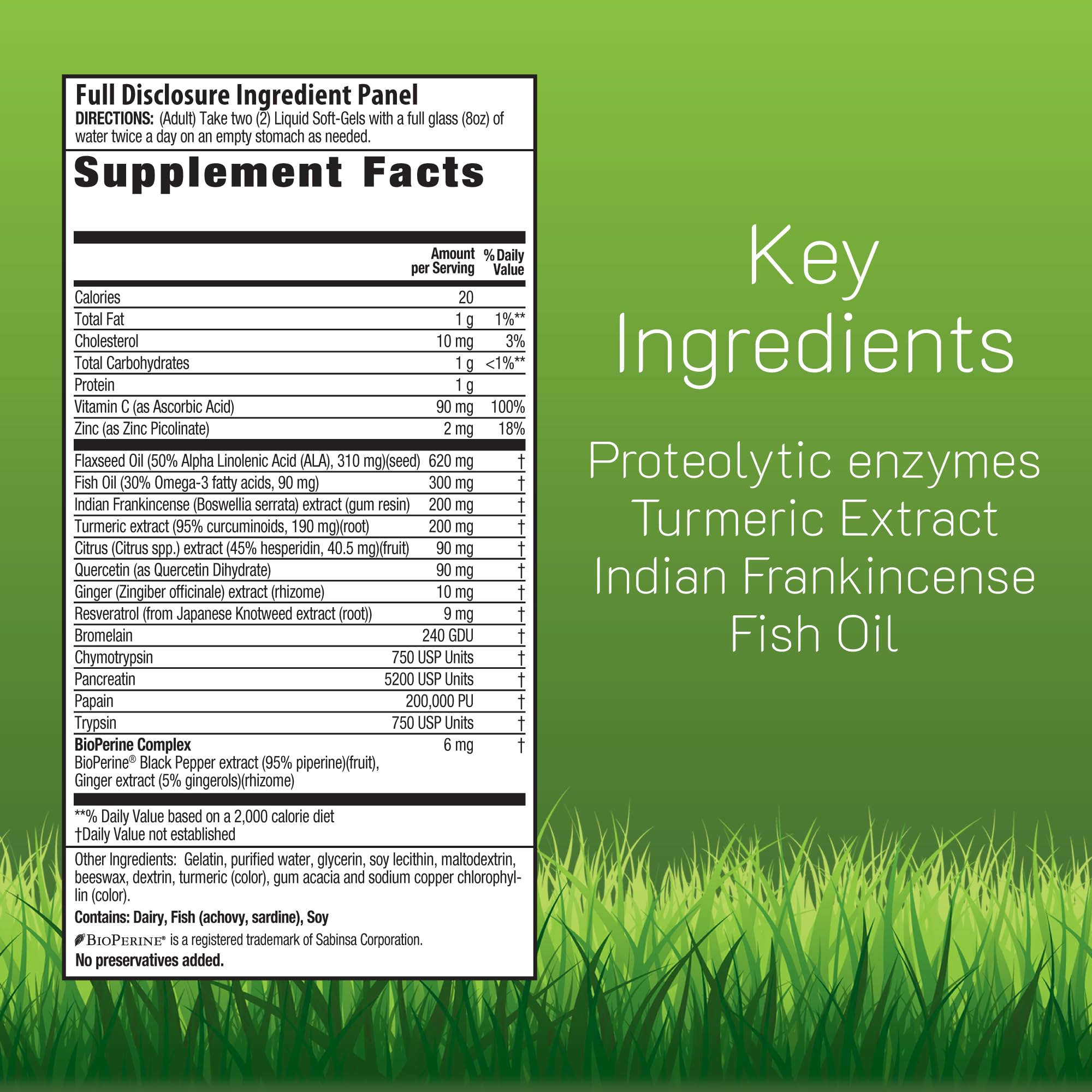 Front view of Irwin Naturals Inflamma-Less bottle (pack of 2)