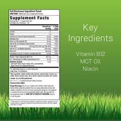 Close-up of B-Complex label highlighting methylcobalamin B12