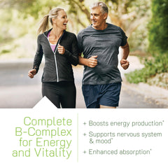 B-Complex ingredients including Biotin B7 and Folate B9