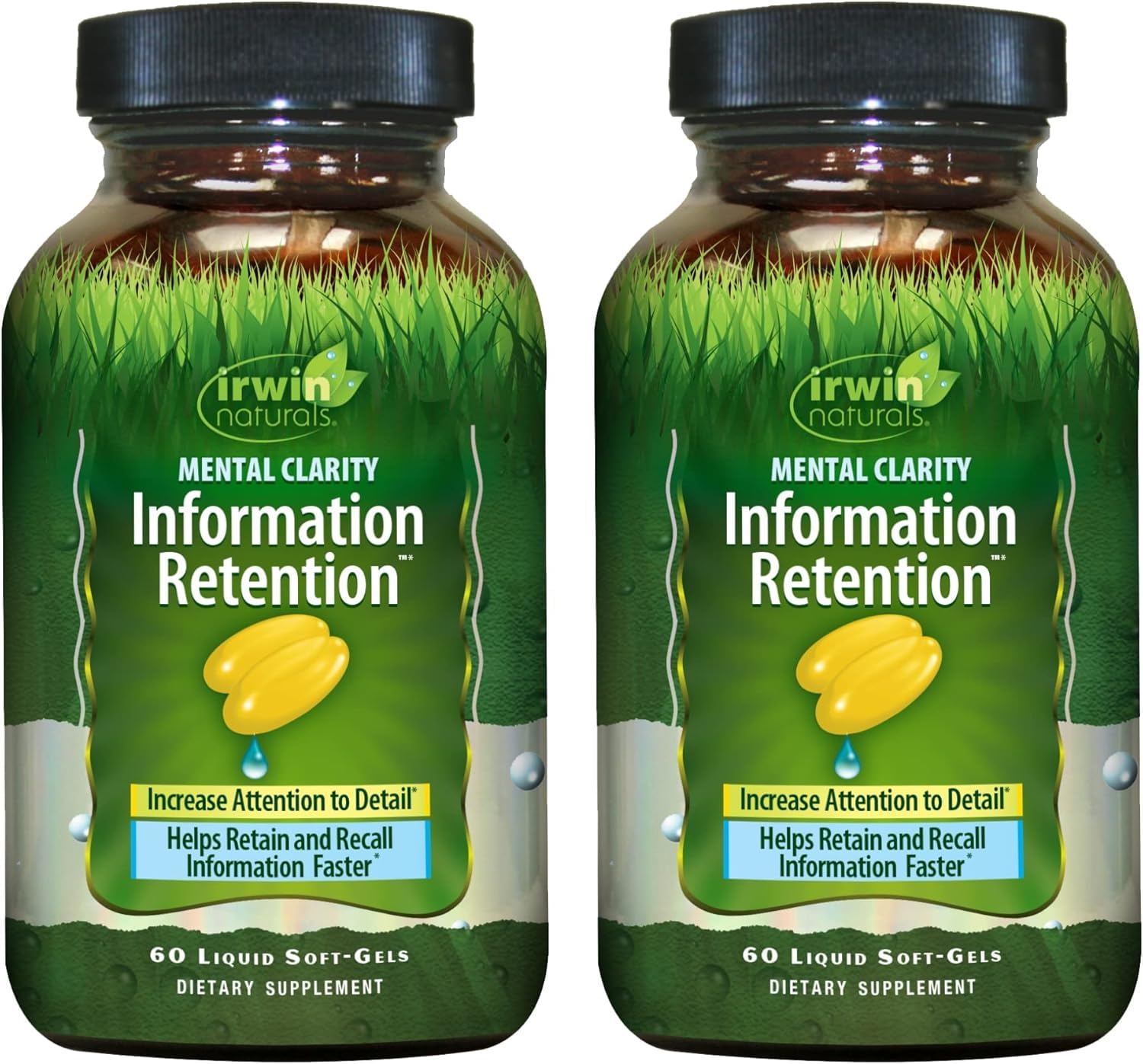 Irwin Naturals Mental Clarity Information Retention bottle front label