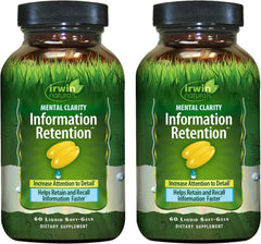 Irwin Naturals Mental Clarity Information Retention bottle front label
