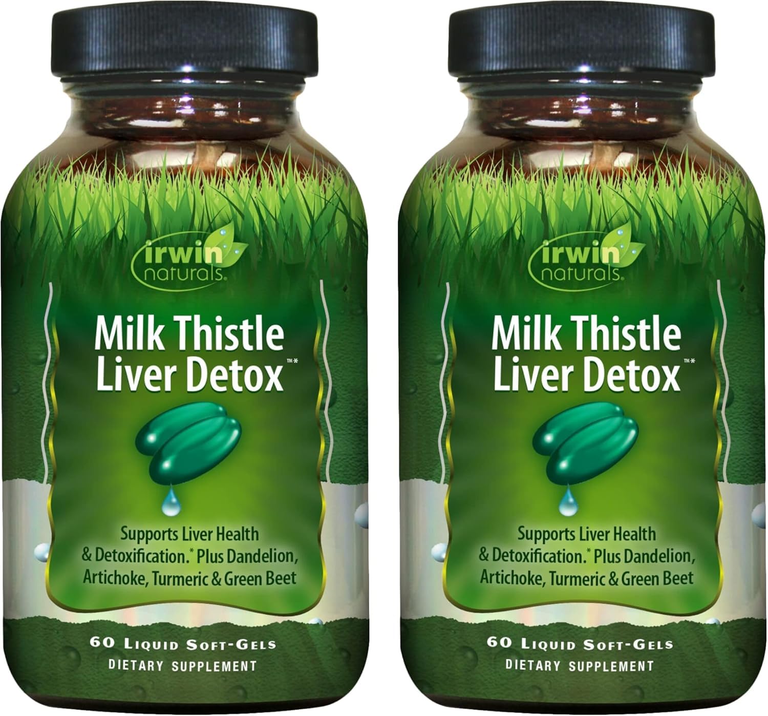 Irwin Naturals Milk Thistle Liver Detox bottle front with label
