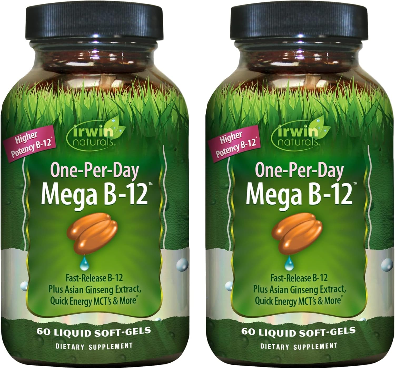Irwin Naturals One-Per-Day Mega B-12 bottle front view