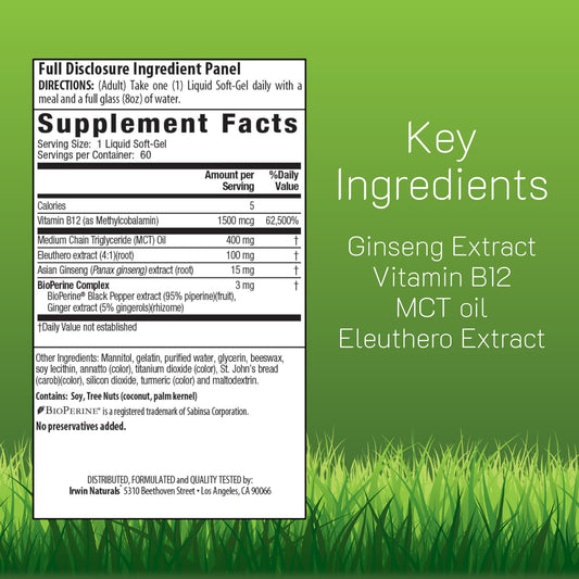 Close-up of product label showing 1500 mcg methylcobalamin
