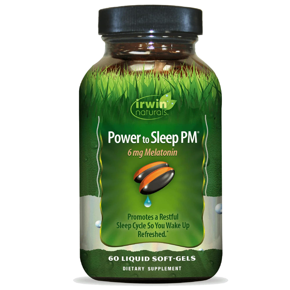 Irwin Naturals Power to Sleep PM bottle label front