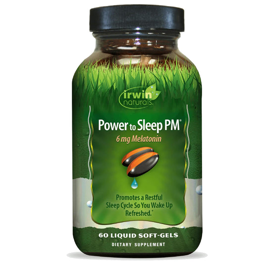 Irwin Naturals Power to Sleep PM bottle label front