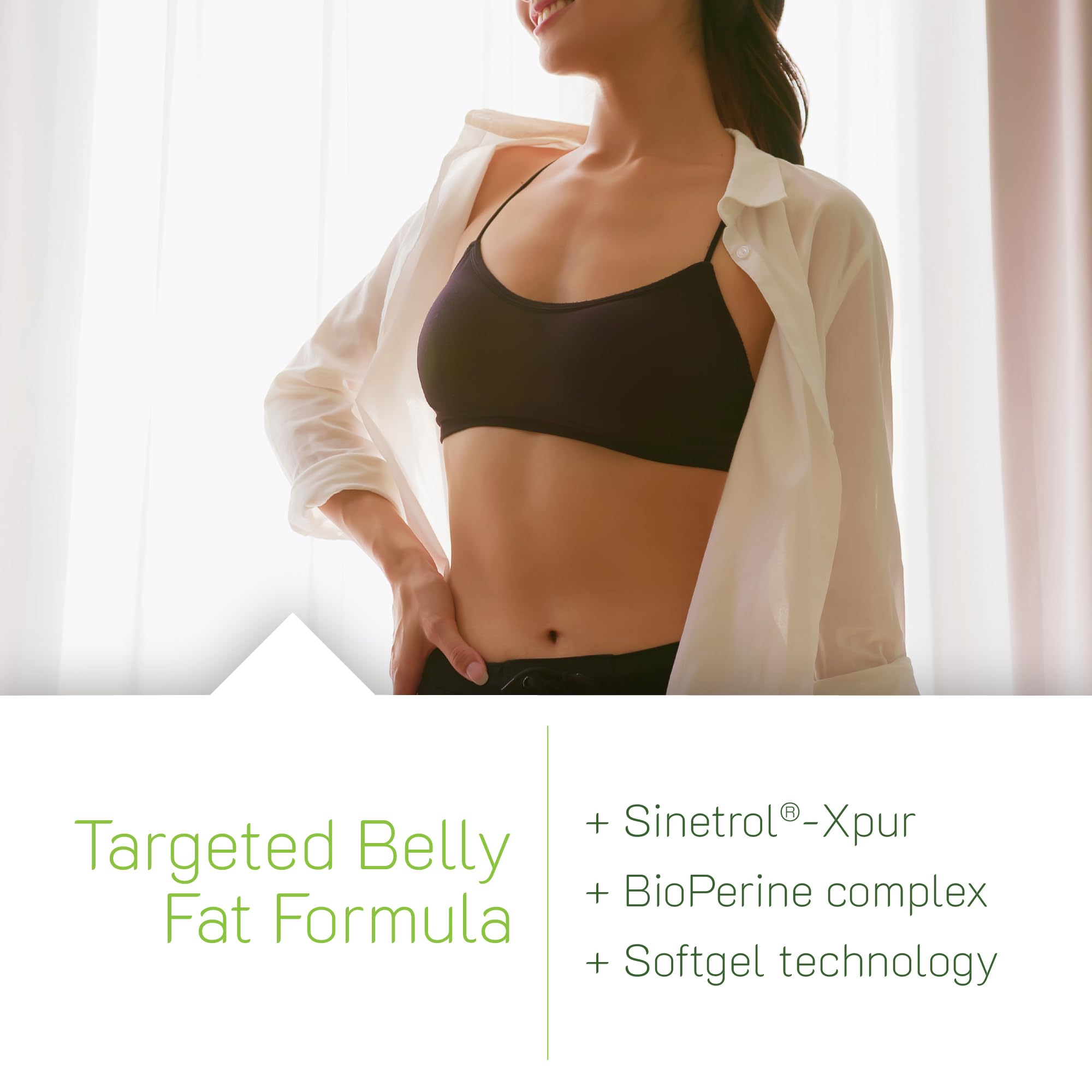 Irwin Naturals Stored-Fat Belly Burner bottle pour for convenient daily intake.