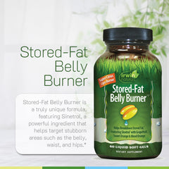 Irwin Naturals label close-up highlights Sinetrol and Bioperine.