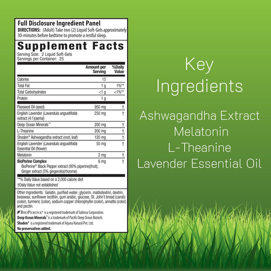 Close-up of the 2-in-1 Ashwagandha and Melatonin formula