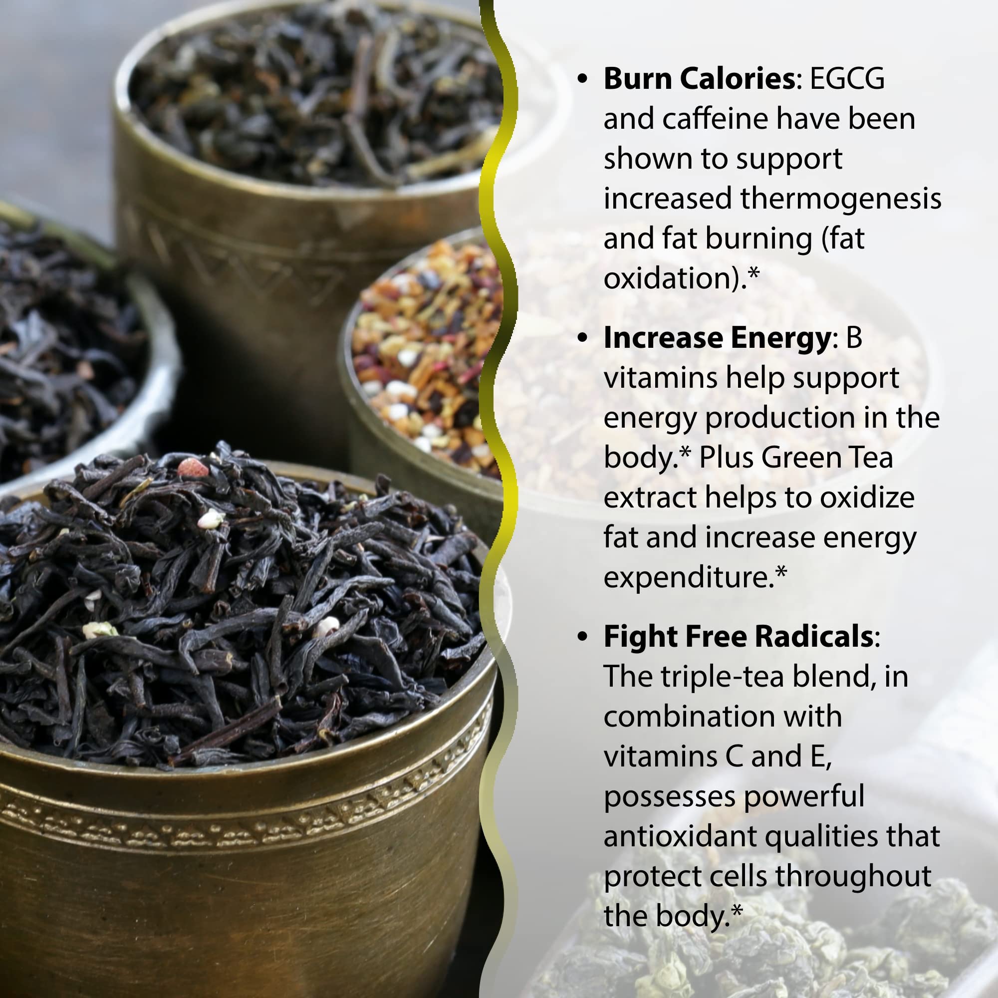 Nutritional label on Irwin Naturals Triple Tea Fat Burner