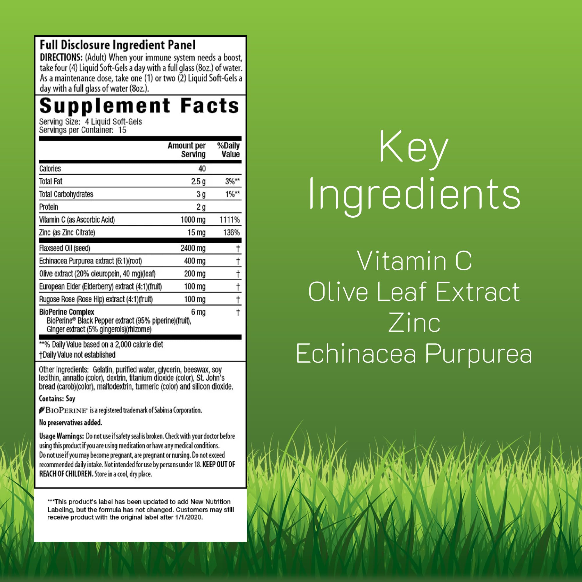 Irwin Naturals Mega Vita-C bottle with label