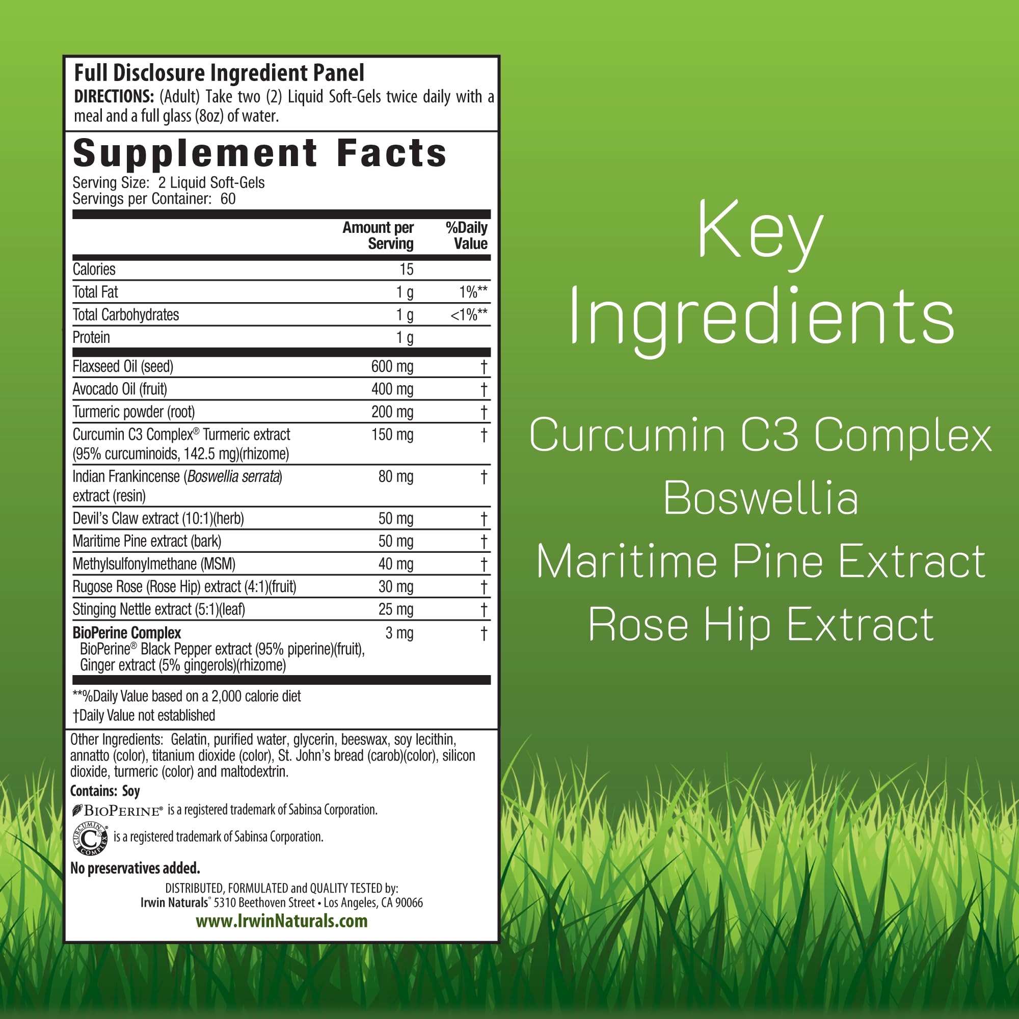 Close-up of Turmeric+ liquid softgels