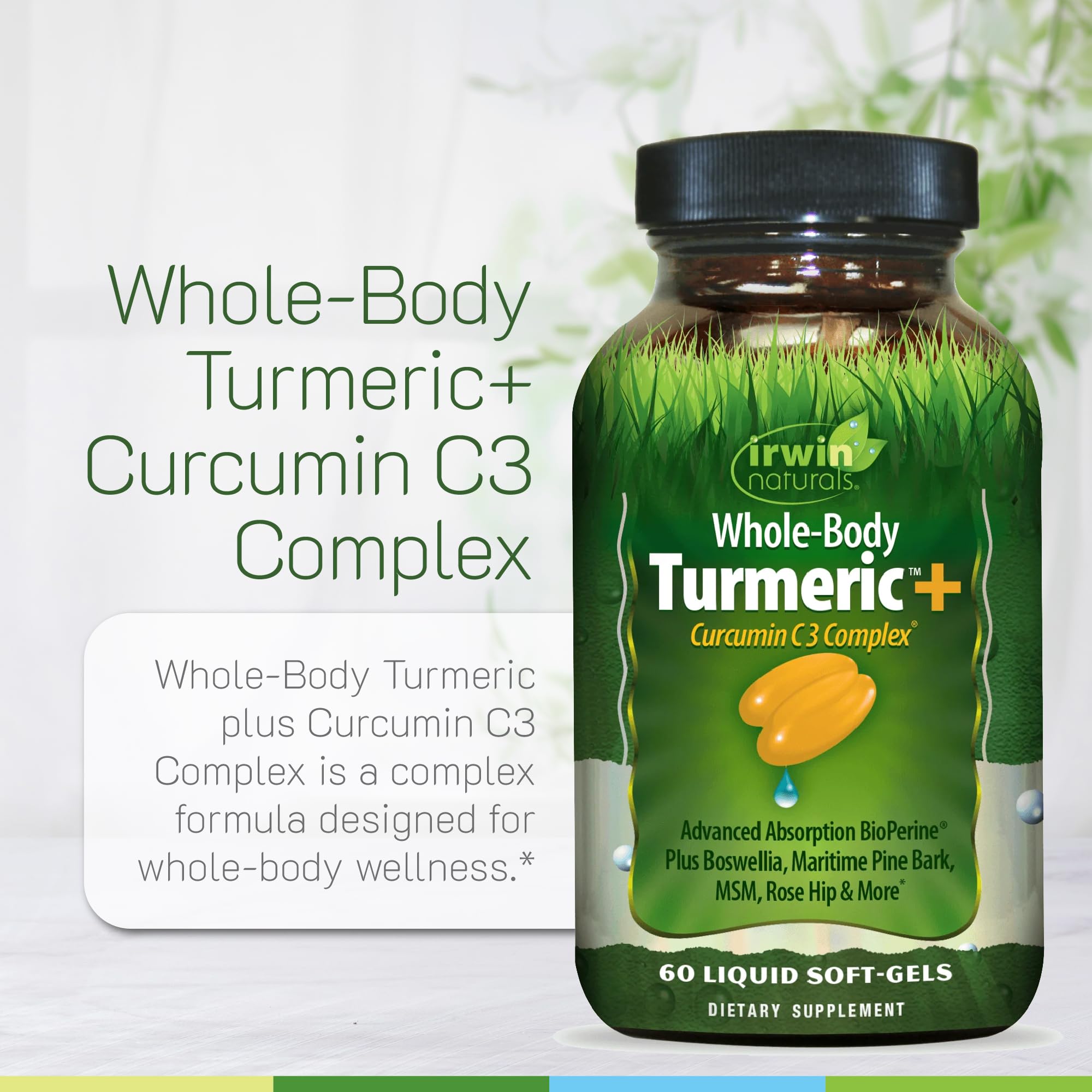 Ingredients including boswellia, MSM, devil's claw, rose hip and maritime pine
