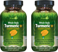 Irwin Naturals Whole Body Turmeric + Curcumin C3 Complex bottle label