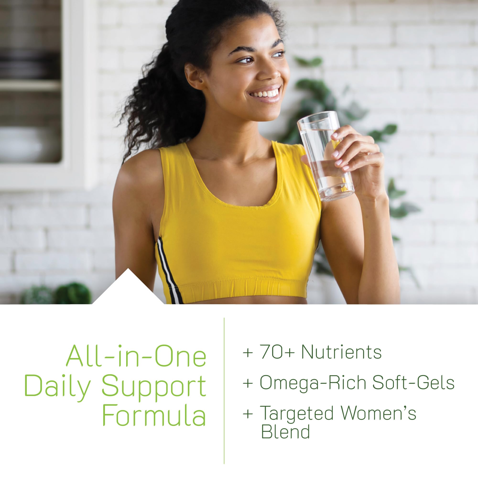 Graphic highlighting 12 nutrient categories including antioxidants and fruits & vegetables