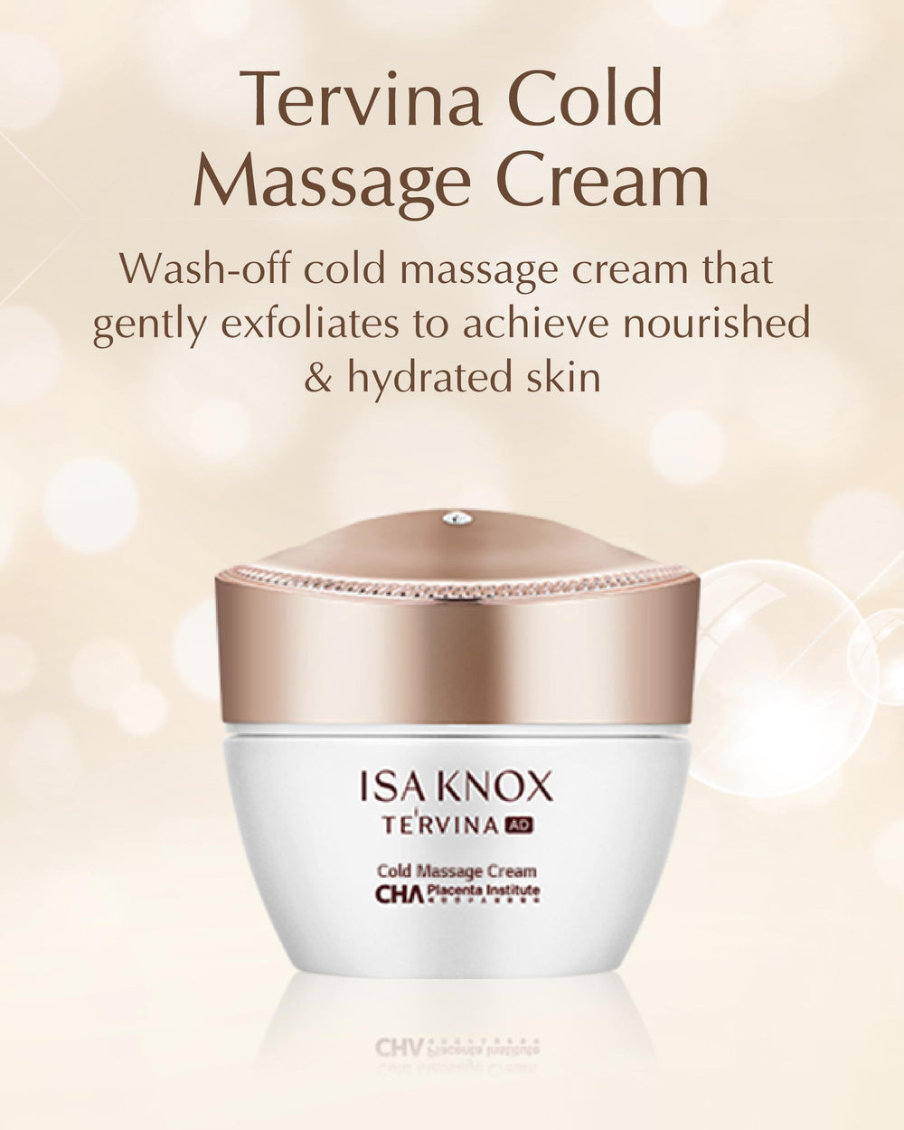 Close-up of transforming gommage texture during massage