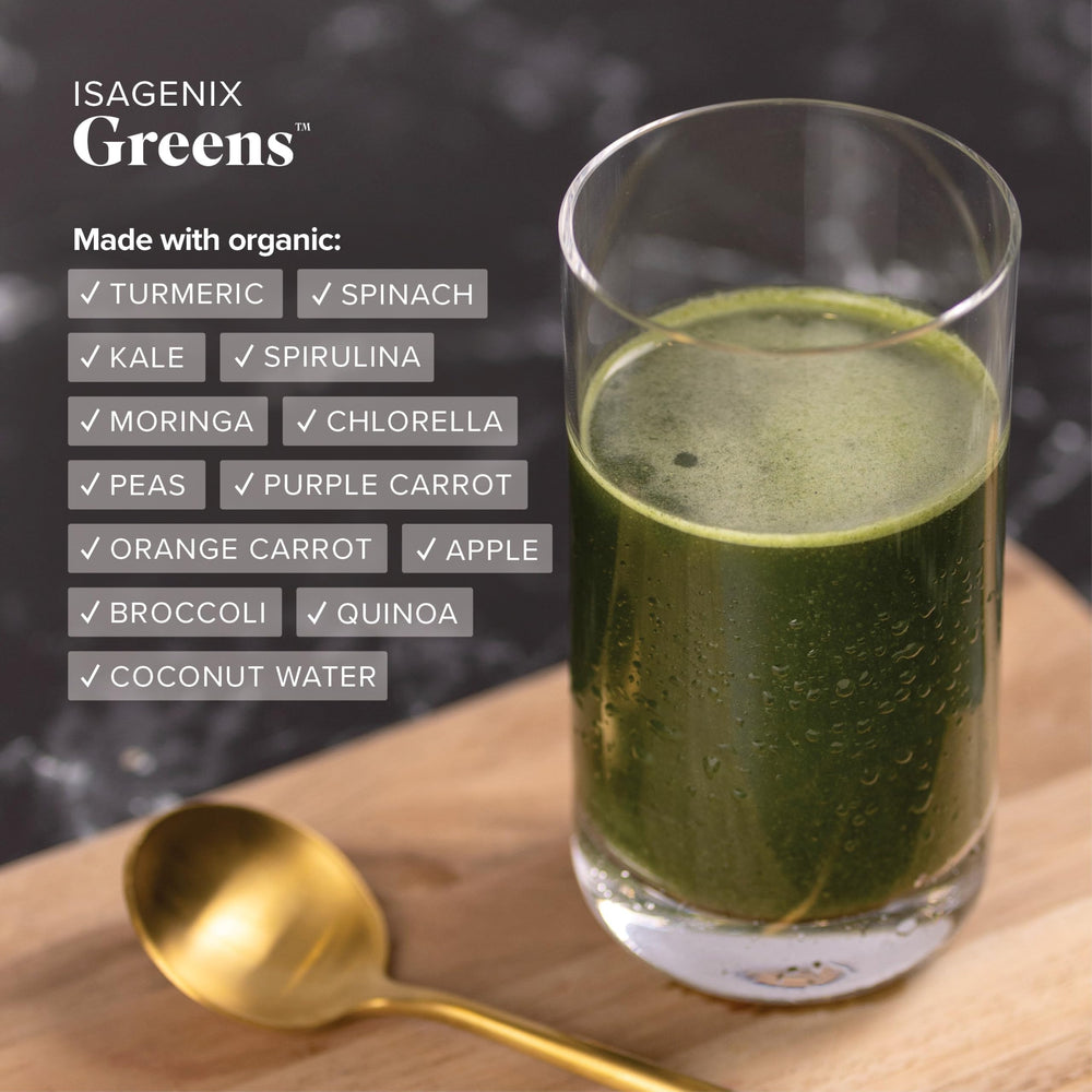 Isagenix Moringa Greens - Green Drink Powder with Antioxidants (Non-GM ...