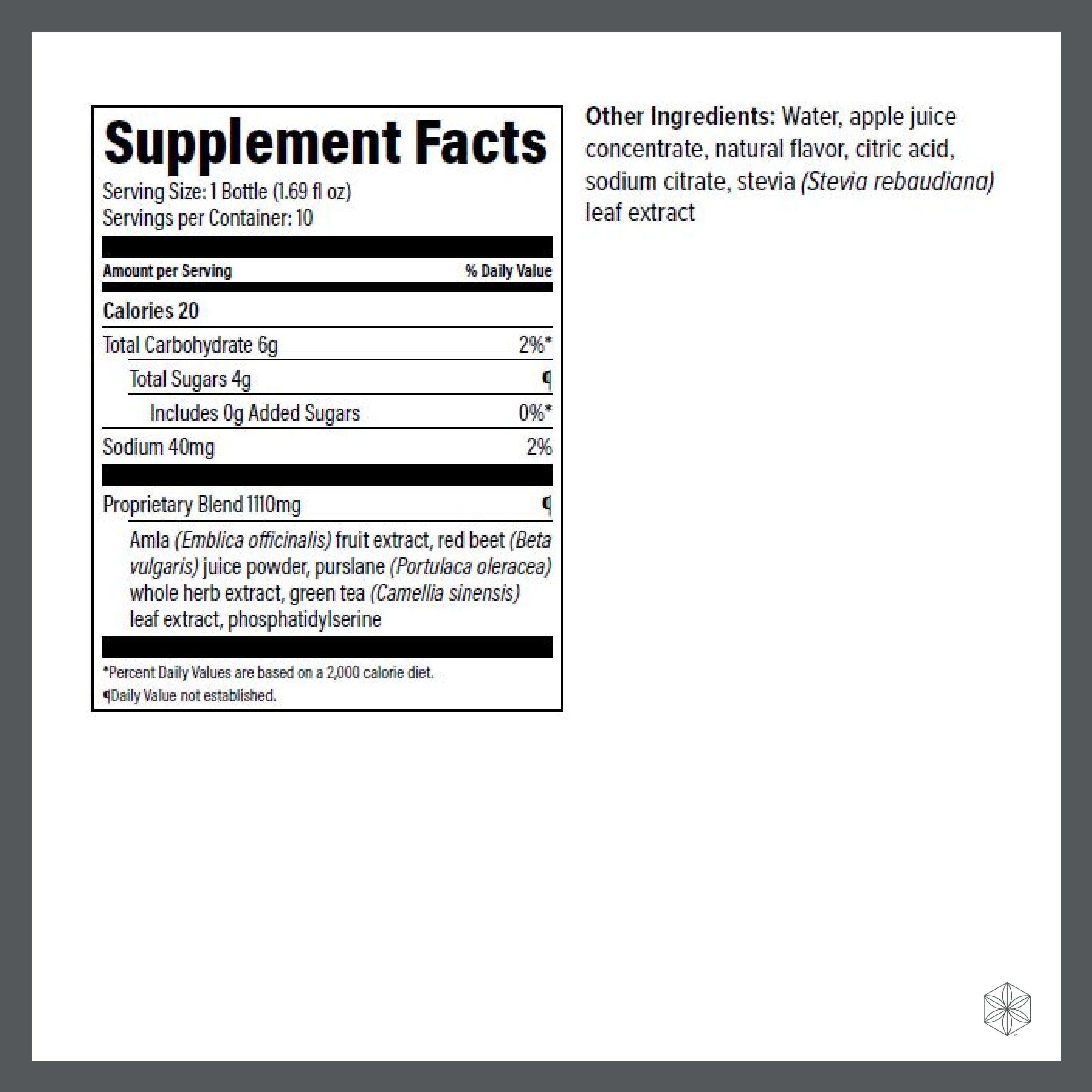 Liquid nootropic elixir with green tea extract