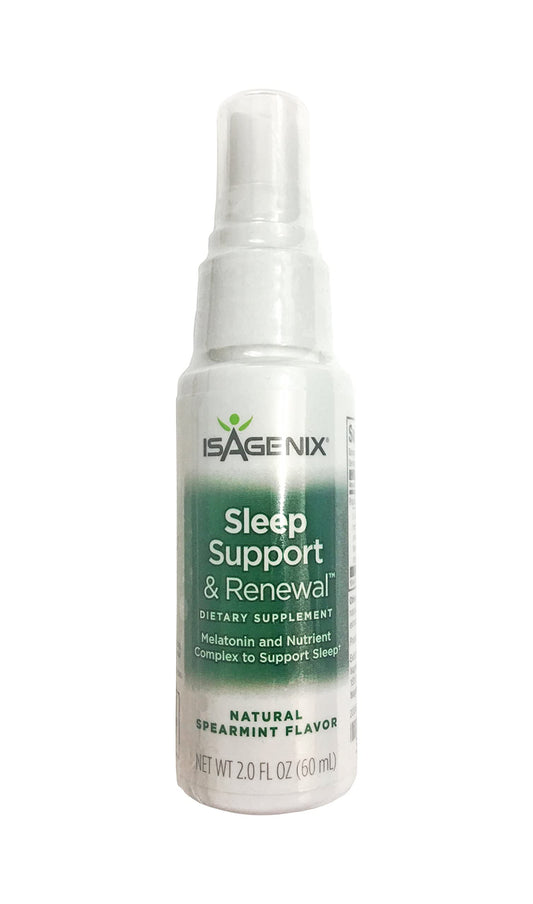 Isagenix Sleep Support & Renewal bottle with Natural Spearmint flavor