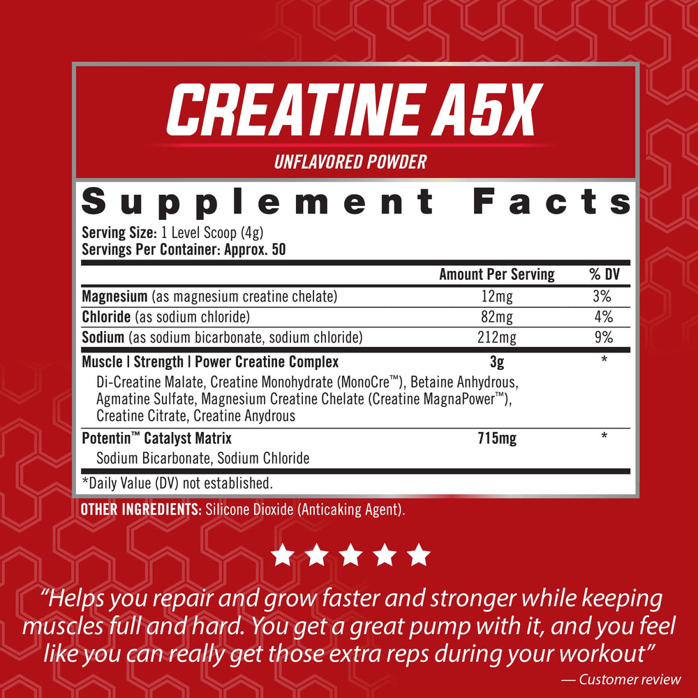 iSatori Creatine A5X product label close-up