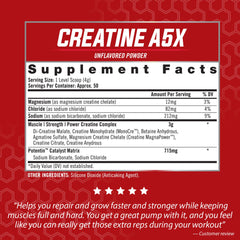 iSatori Creatine A5X product label close-up