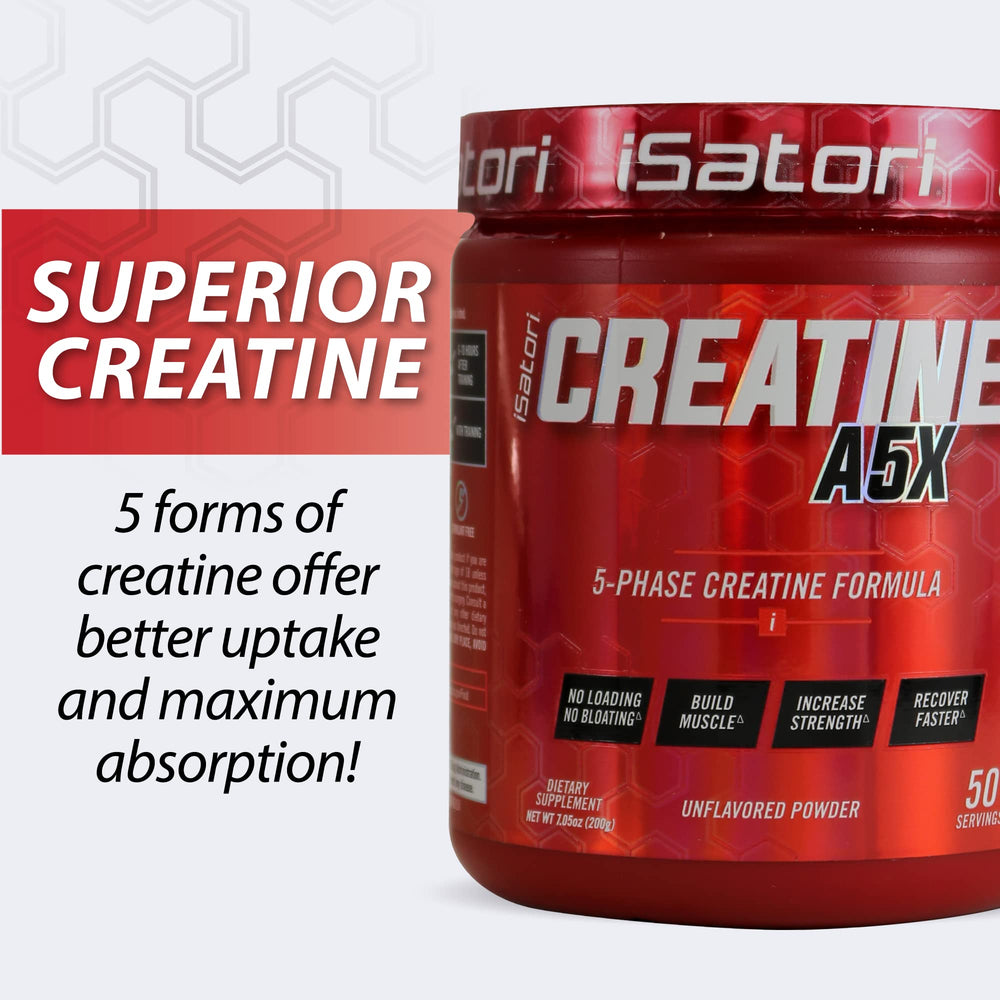 50 servings per tub for Creatine A5X
