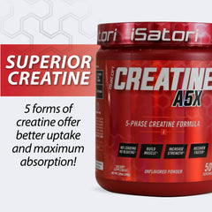 50 servings per tub for Creatine A5X
