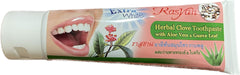 Tube of Isme Rasyan Herbal Clove Toothpaste with white paste
