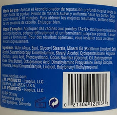 Hair after use shows smoother, easier-to-manage texture with Isoplus conditioner