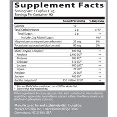 Back label featuring Lactospore Bacillus coagulans probiotic