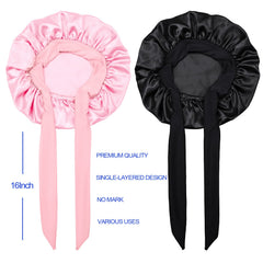 Isshin Beauty satin bonnet adjustable straps enable comfortable wear.