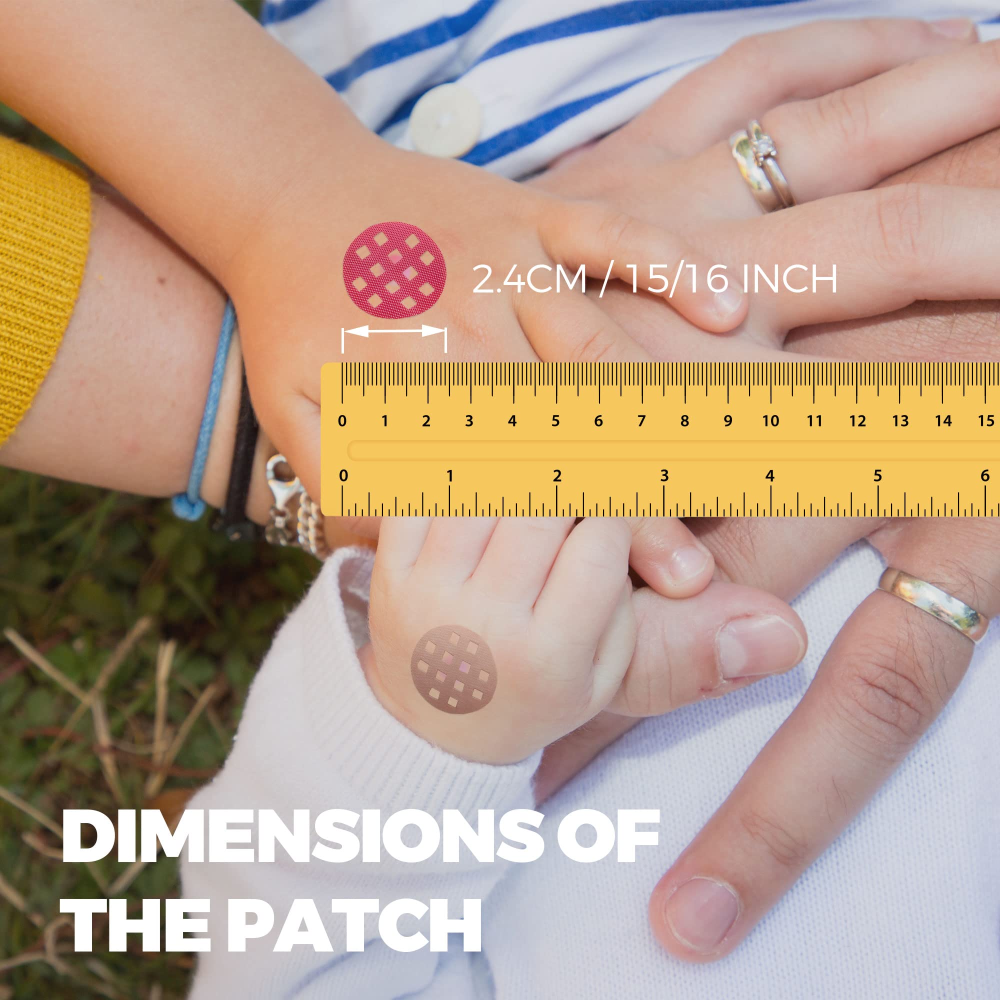 Istpch Itch Relief Patches in use during outdoor sports for quick relief