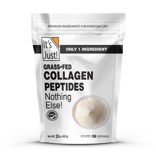 It's Just! Collagen peptides powder in 20oz packaging, grass-fed, unflavored