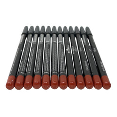 Italia-Deluxe Ultra Fine Lip Liner 1040 Brown closeup shows creamy, precise application.
