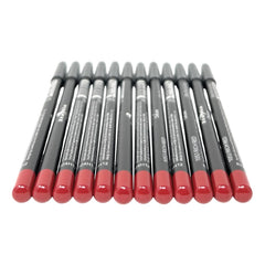 Italia-Deluxe ultra fine lip liner 1053 rich red closeup highlights precise pencil tip for sharp definition.
