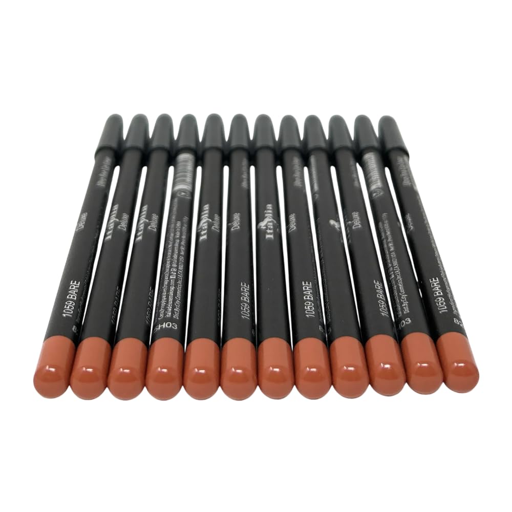 Italia-Deluxe Bare lip liner swatch showing long-lasting color and precise definition.