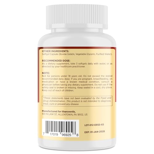 Itharoventis omega-3 EPA/DHA softgels close-up