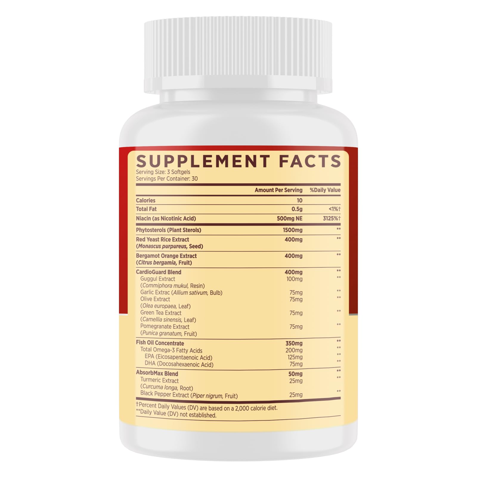 Itharoventis red yeast rice bergamot extract on label
