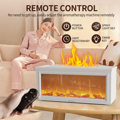 Diffuser displaying 7-color flame ambient light