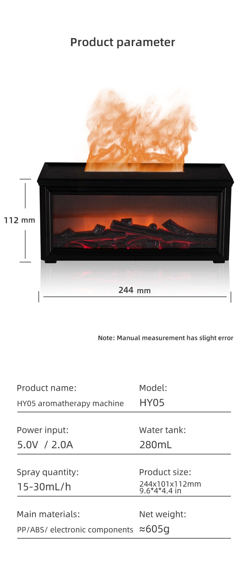 HY-05W diffuser in a bedroom/yoga space