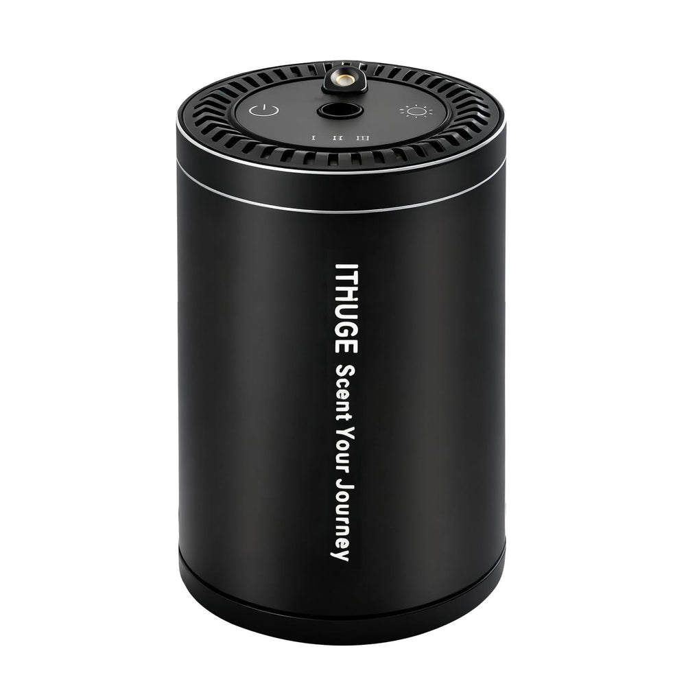 ITHUGE waterless smart car aroma diffuser front view with starry sky projection
