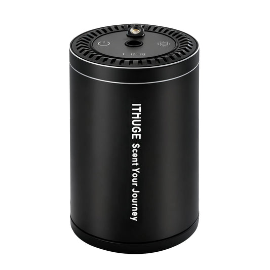 ITHUGE waterless smart car aroma diffuser front view with starry sky projection