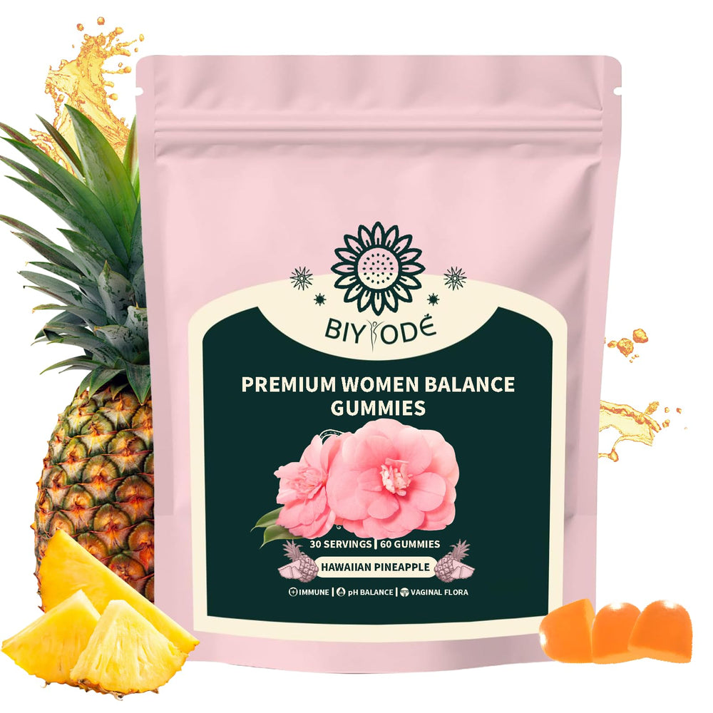 Itiban Women's Balance Gummies pineapple flavor bottle (60 gummies, 30 servings)