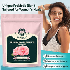 Infographic showing ingredients: Bacillus coagulans probiotic and pineapple powder