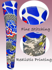 iToolai monster motif sleeve adds bold drama and sun-safe coverage.