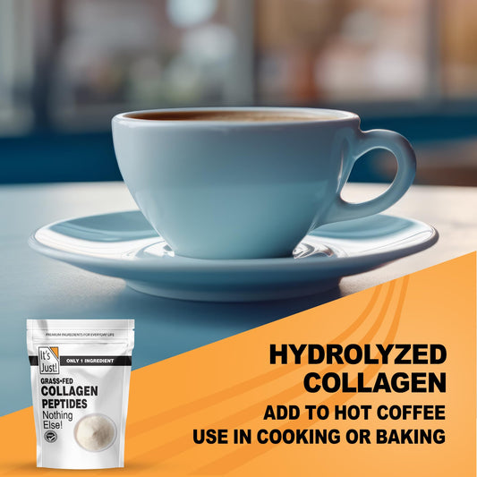 Collagen peptides powder from It's Just in 40 oz grass-fed bovine