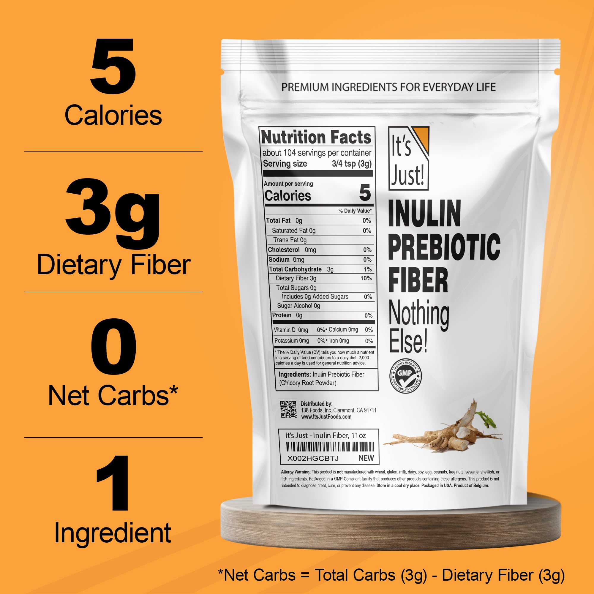 Inulin aiding mineral absorption including calcium and magnesium