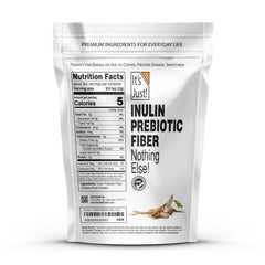 Close-up of water-soluble inulin powder derived from chicory root